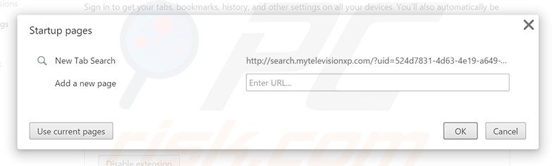 Cambia la tua homepage search.mytelevisionxp.com da Google Chrome 