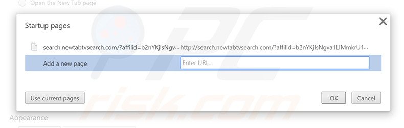 Cambia la tua homepage search.newtabtvsearch.com da Google Chrome 