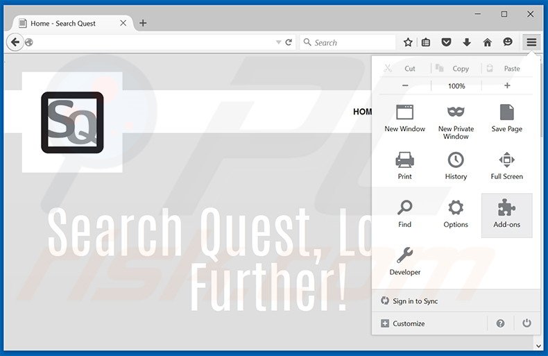 Rimuovere SearchQuest adware da Mozilla Firefox step 1