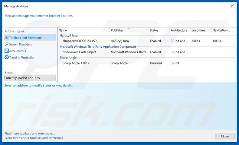 Rimuovere Sonic Train adware da Internet Explorer step 2