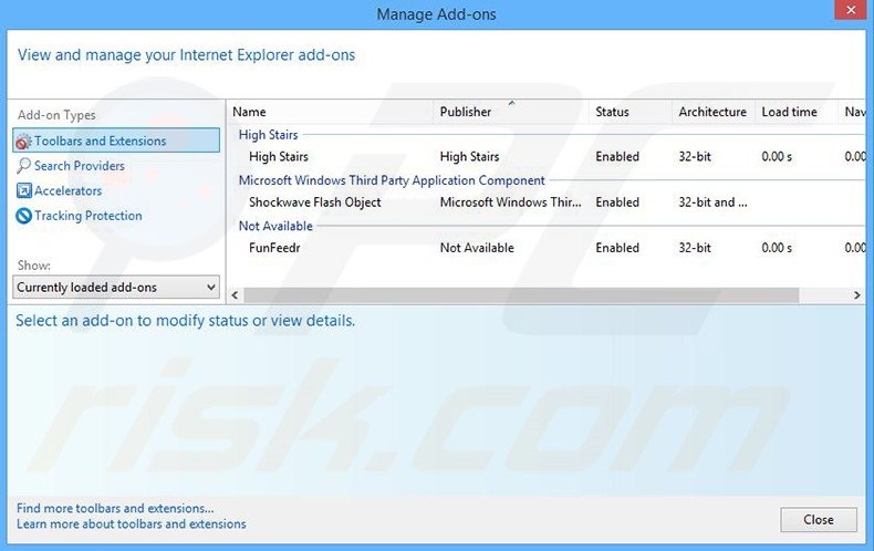 Rimuovere Treasure Track adware da Internet Explorer step 2