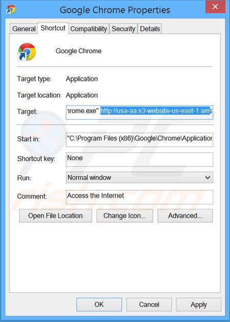 Aggiustare il collegamento rapido a Google Chrome step 2