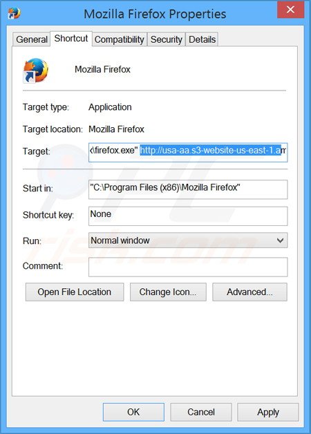 Aggiustare il collegamento rapido a Mozilla Firefox step 2