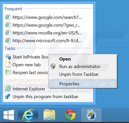 Aggiustare il collegamento rapido a Internet Explorer step 1