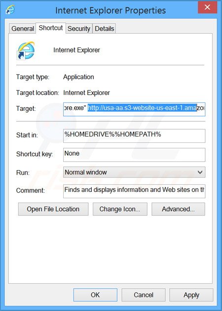 Aggiustare il collegamento rapido a Internet Explorer step 2