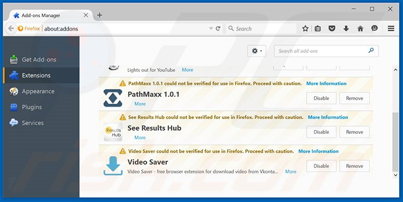 Rimuovere AmazingTab adware da Mozilla Firefox step 2