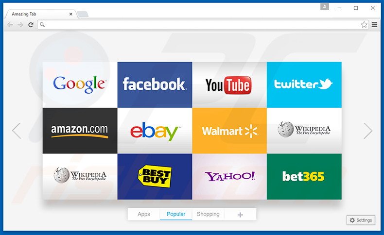 AmazingTab adware