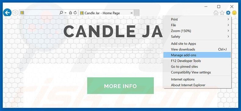 Rimuovere Candle Jar adware da Internet Explorer step 1