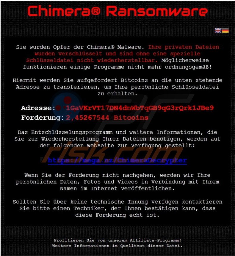 Chimera instruzioni di decifratura