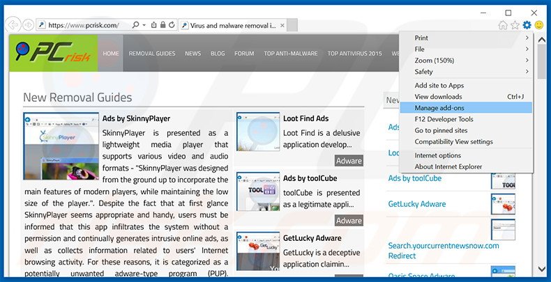Rimuovere DailyWiki adware da  Internet Explorer step 1