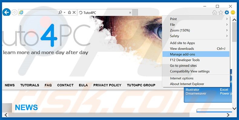 Rimuovere eFast Browser adware da Internet Explorer step 1