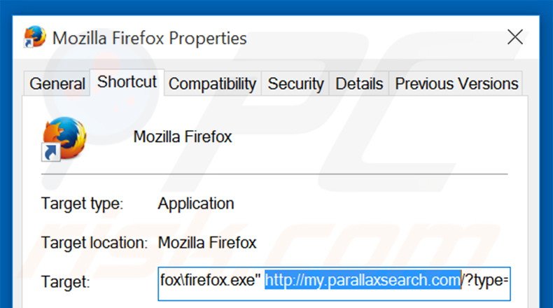 Aggiustare il collegamento rapido a Mozilla Firefox step 2