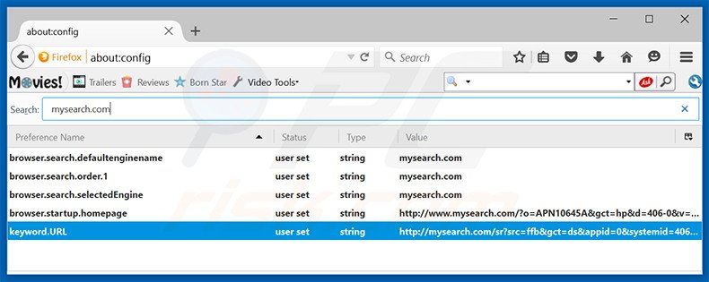 Cambia il tuo motore di ricerca predefinito mysearch.com in Mozilla Firefox 
