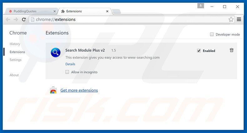 Rimuovere Olcinium Browser adware da Google Chrome step 2