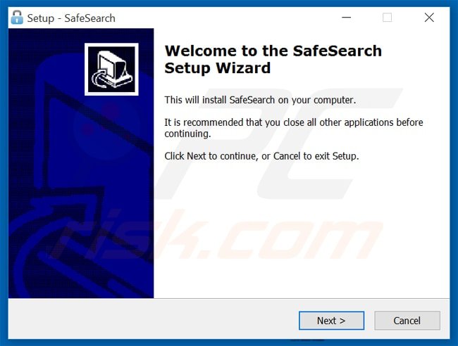 Configurazione dell'installazione del browser hijacker Safesearch.net: