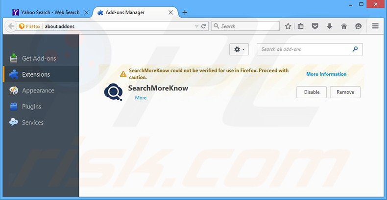 Rimuovere Search Know da Mozilla Firefox