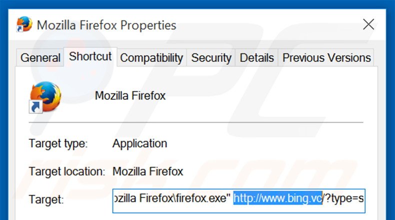 Aggiustare il collegamento rapido a Mozilla Firefox  step 2