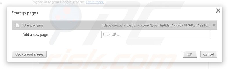 Cambia la tua homepage istartpageing.com in Google Chrome 