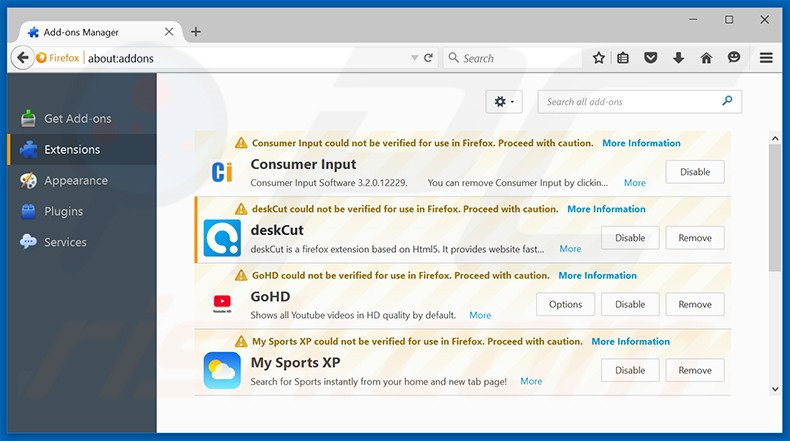 Rimuovere istartpageing.com da Mozilla Firefox