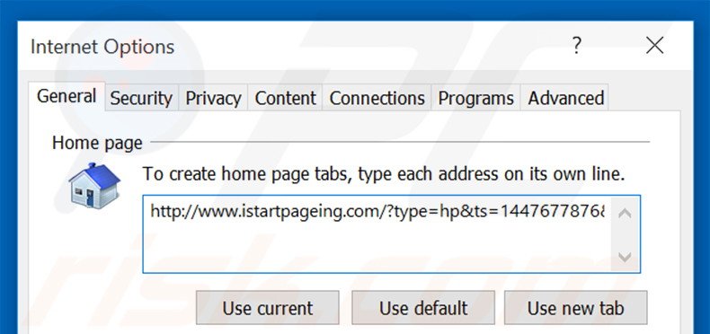 Cambia la tua homepage istartpageing.com in Internet Explorer 