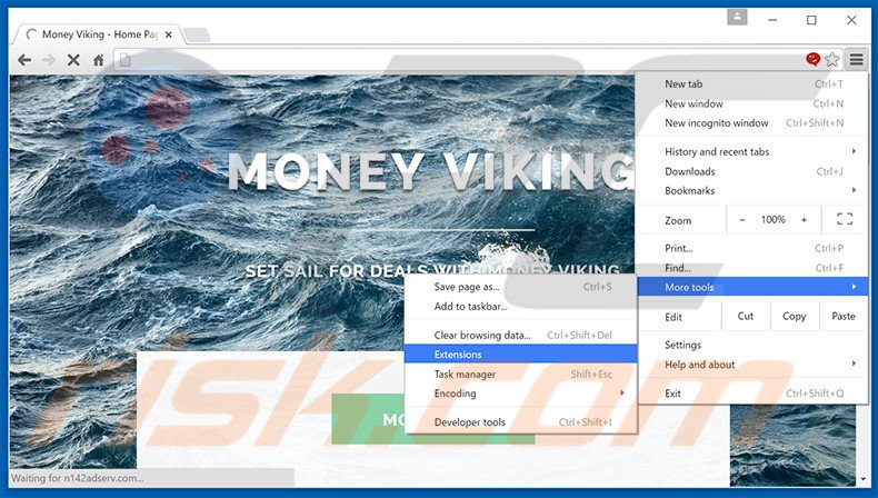 Rimuovere Money Viking adware da Google Chrome step 1