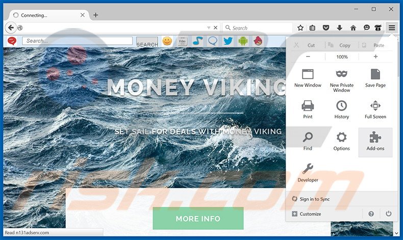 Rimuovere Money Viking adware da Mozilla Firefox step 1
