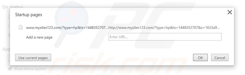 Cambia la tua homepage mysites123.com in Google Chrome