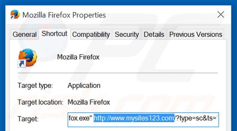 Aggiustare il collegamento rapido a Mozilla Firefox  step 2