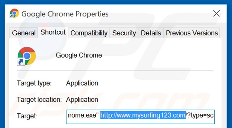 Aggiustare il collegamento rapido a Google Chrome  step 2