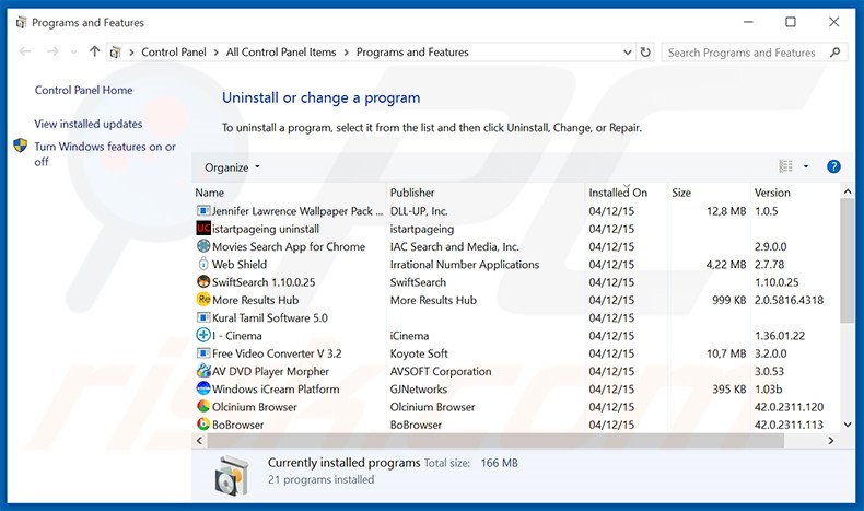 Disinstallare Re-Markit attraverso il pannello di controllo.