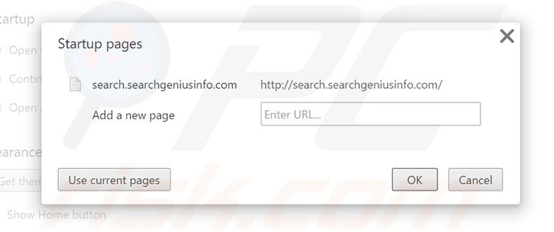 Cambia la tua homepage search.searchgeniusinfo.com in Google Chrome 