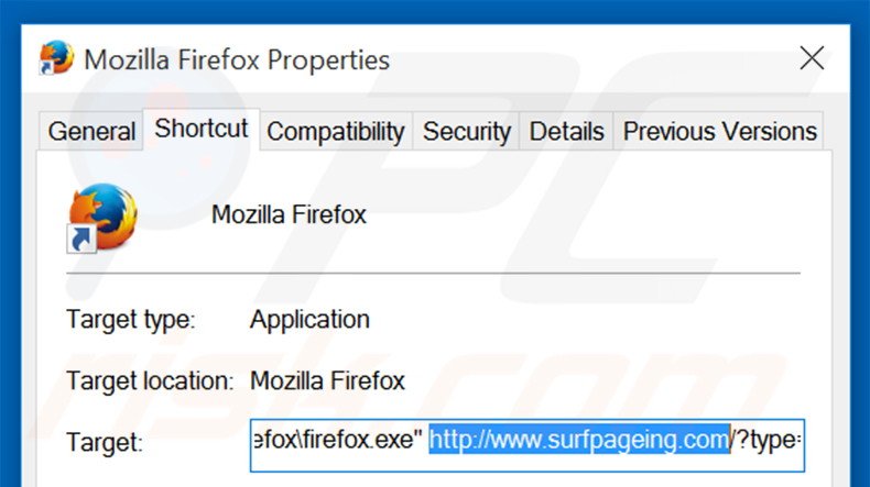 Aggiustare il collegamento rapido a Mozilla Firefox  step 2