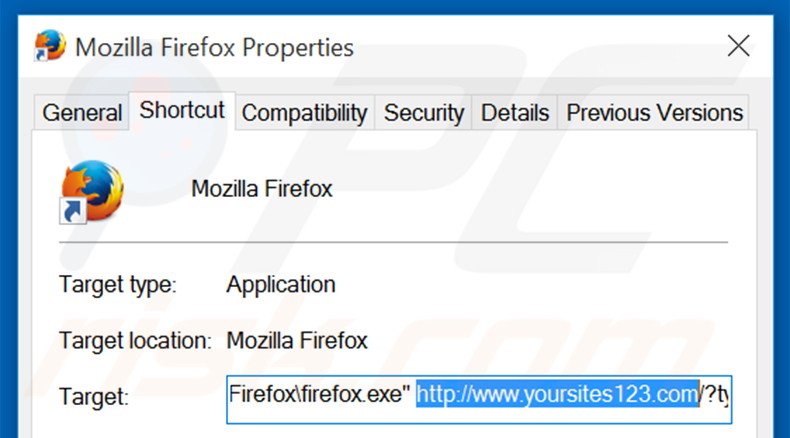 Aggiustare il collegamento rapido a Mozilla Firefox  step 2