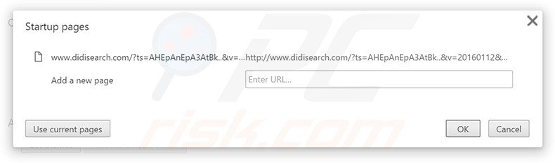Cambia la tua homepage didisearch.com in Google Chrome 