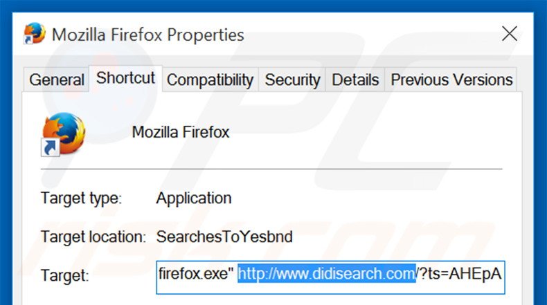 Aggiustare il collegamento rapido a Mozilla Firefox step 2
