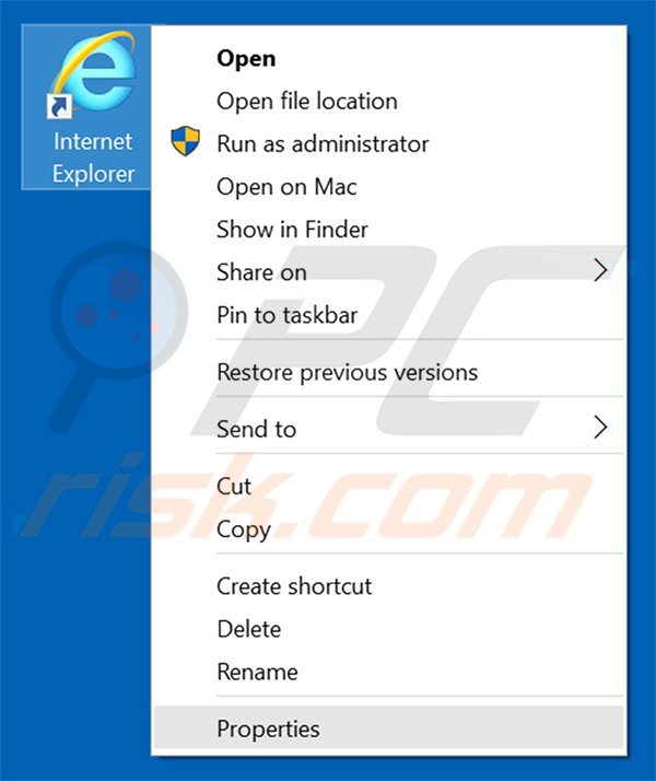 Aggiustare il collegamento rapido a Internet Explorer step 1