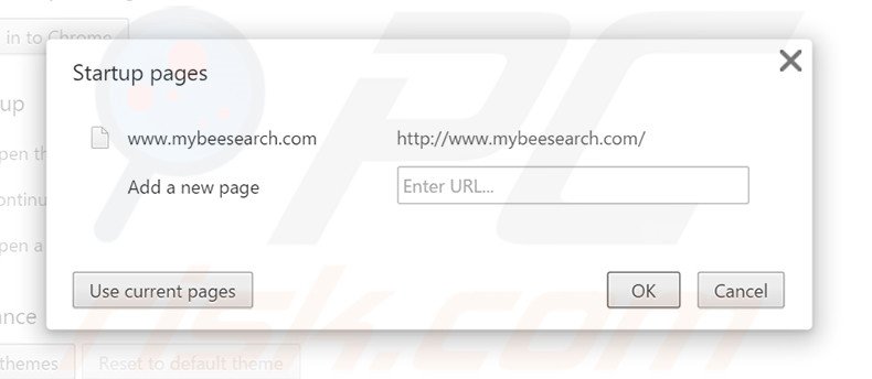 Cambia la tua homepage mybeesearch.com in Google Chrome