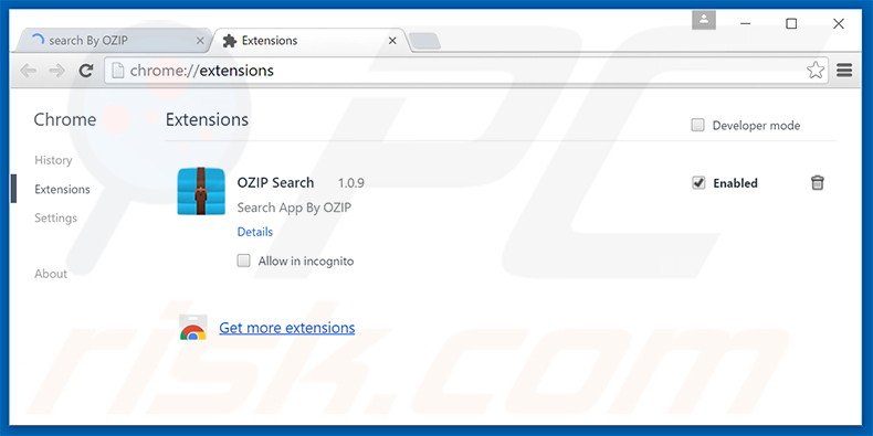 Rimuovere search.ozipcompression.com da Google Chrome 