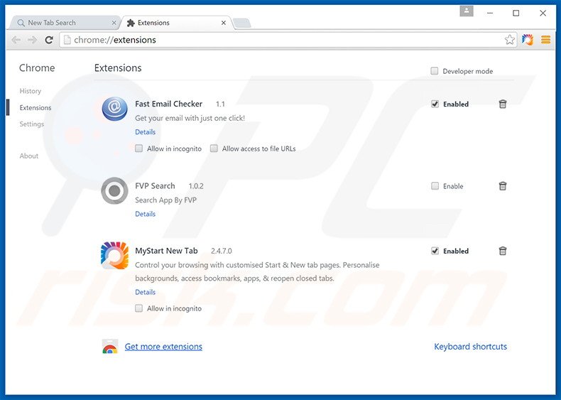 Rimuovere gli adware da Google Chrome step 2