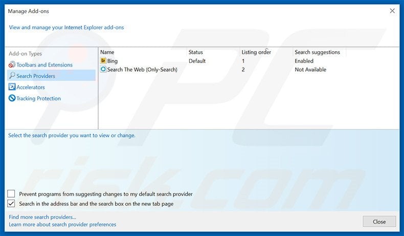 Cambia il motore di ricerca predefinito search.sosodesktop.com in Internet Explorer 