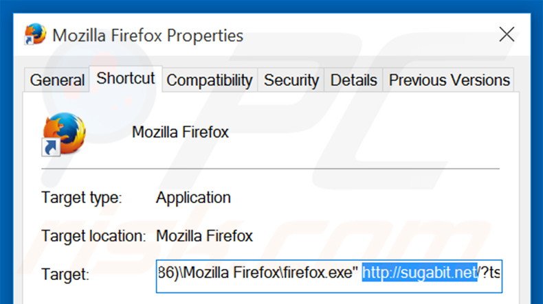 Aggiustare il collegamento rapido a Mozilla Firefox  step 2