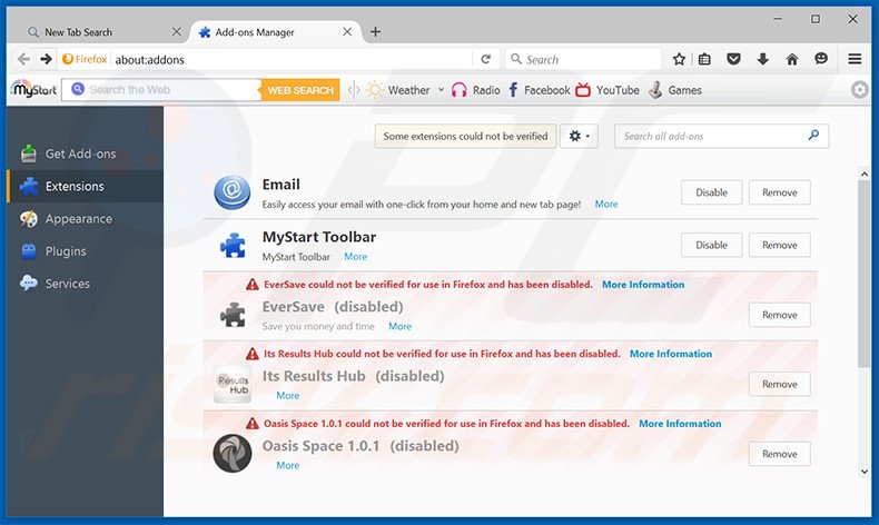 Rimuovere Taboola adware da  Mozilla Firefox step 2