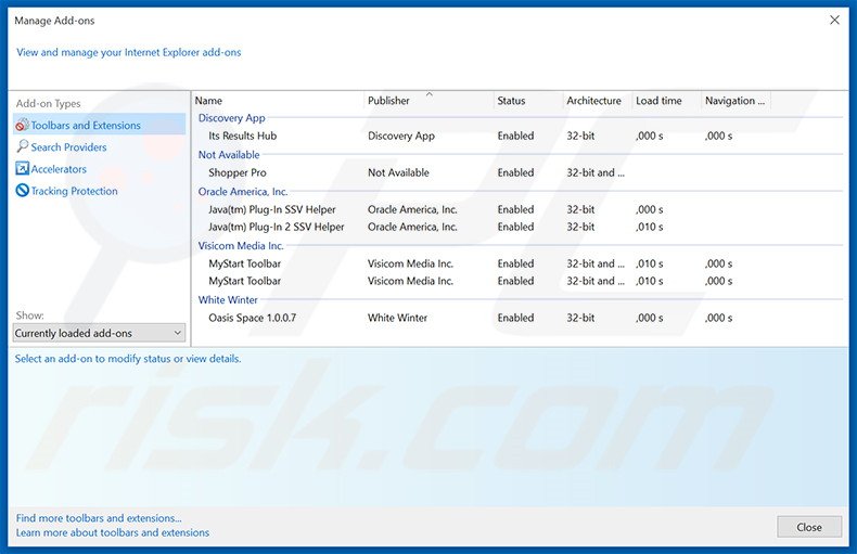 Rimuovere Taboola adware da  Internet Explorer step 2