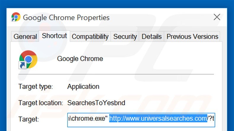 Aggiustare il collegamento rapido a Google Chrome step 2