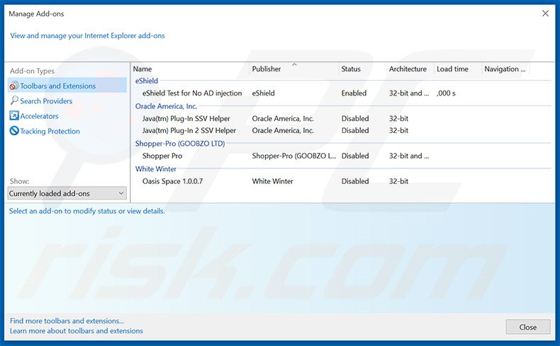 Rimuovere WebVeil adware da Internet Explorer step 2