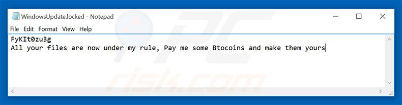 .Locked ransomware text file