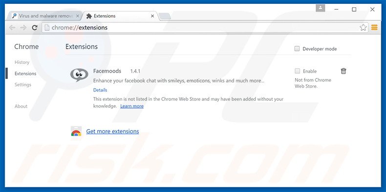 Rimuovere CoronaBorealis adware da Google Chrome step 2