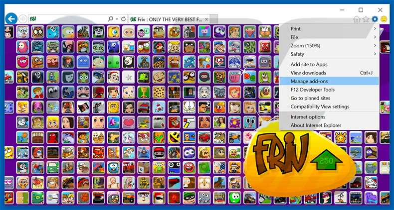 Rimuovere Friv Launcher adware da Internet Explorer step 1