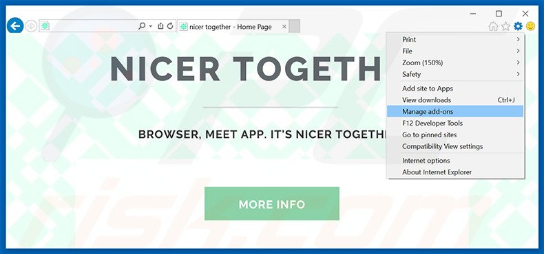 Rimuovere Nicer Together adware da Internet Explorer step 1