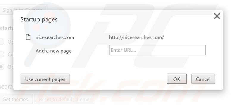 Cambia la tua homepage nicesearches.com in Google Chrome 